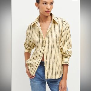 NWT Reformation Andy Oversized Shirt in Buckle (size S)